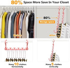 12-Pack-Closet-Organizers-and-Storage,Clothes-Organizer-Hangers for Heavy Clothes Sturdy Home Closet Organization and Storage,College-Dorm-Room-Essentials for Girls,Cloth-Storages-Space-Saving-Hangers - Image 2