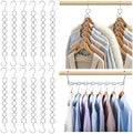 12 Pack Space Saving Hangers for Clothes, Sturdy Metal Hangers Heavy Duty | Magic Clothes Space Saver Hanger Organizer with 360° Swivel Hook, Closet Organizers and Storage Dorm Room Essentials Silver by Besslly