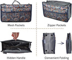 Vercord Purse Organizer Insert for Handbags Bag Organizers Inside Tote Pocketbook Women Nurse Nylon 13 Pockets Splash Wave Large - Image 3