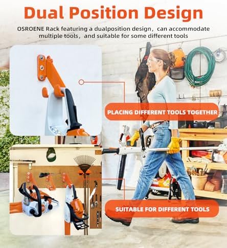 Chainsaw Hanger, 4 Pack Chainsaw Holder Wall Mount, Chain Saw Storage Rack - Image 5