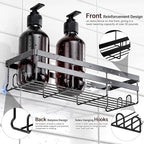 WOWBOX 2 Pack Adhesive Shower Caddies, No Drill Bathroom Shelves, X-Large - Image 4