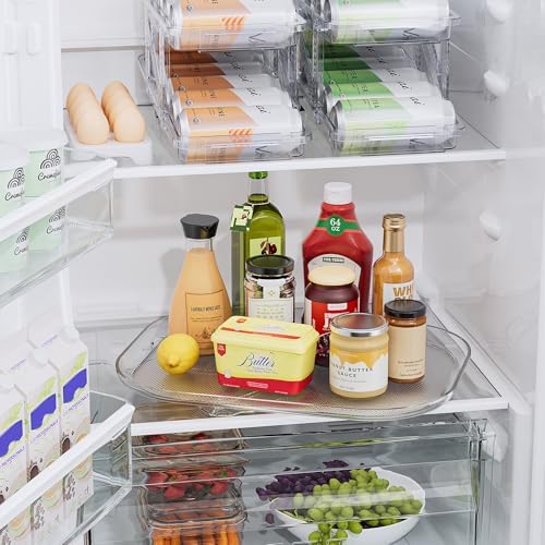 LAMU Lazy Susan Turntable Organizer for Refrigerator Organizers and Storage Fridge Organization, Condiment Organizer for Kitchen, Table Top, Cabinet, Pantry, Countertop, 14.56''x11'', 2 Pack - Image 5