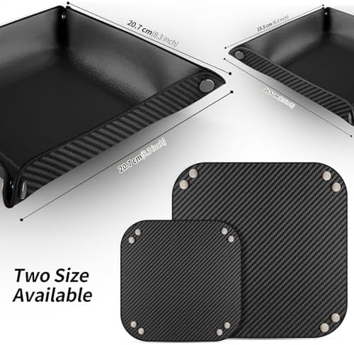 Valet Tray Organizer with Carbon Fiber Style Texture - Image 5