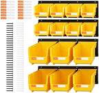 14pc Wall-Mounted Storage Organizer Mixed V1 V2 Combo Yellow by LEADLOONG