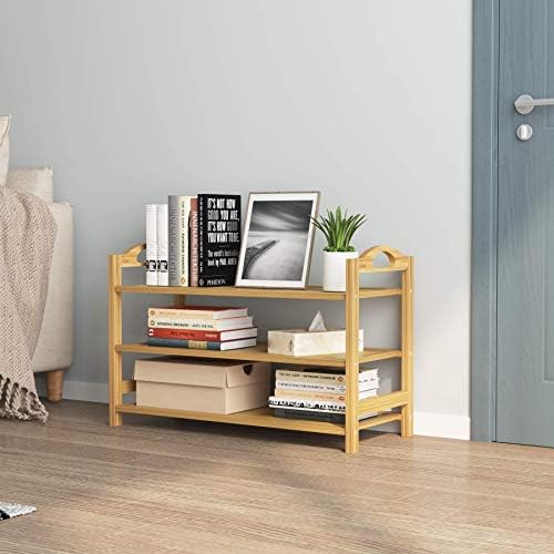UDEAR Bamboo Shoe Rack 3-Tier Shoe Storage Organizer Entryway Shoe Shelf - Image 2