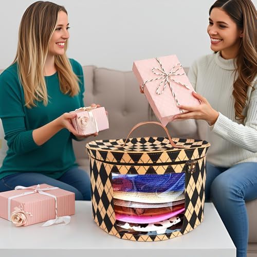 Hat Boxes for Women Storage16.93 D*10.24" H Mens Caps Case Closet Organizer - Image 6
