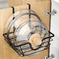 TIDIIABODE Pot Lid Organizer, Adjustable Kitchen Pot Lid Holder Inside Cabinet, Kitchen Cabinet Organizer Hanging for Food Storage Container, Pot, Pan Lid & Bakeware, Black by TrashBagHolder