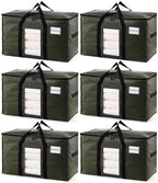 TAILI 6 Pack Green Extra Large Moving Bags,Storage Bag with Visible Window by TAILI