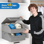 AOODA 2 PCS Sturdy Hat Storage for Baseball Caps, 48 Caps Hat Organizer - Image 3