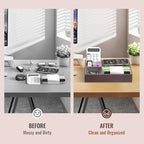 Baoyun Leather Valet Tray for Men, Mens Jewelry Organizer Box, Mens Nightstand Organizer, Leather Bedside Tray for Entryway, Dresser Organizer Countertop for Bedroom Men Room Decor - Image 5