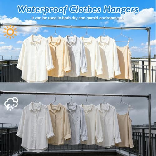 100 Pack Wire Hangers,Metal Hangers Bulk for Clothes | Heavy Duty Stainless Steel Hangers, Ultra-Thin Space-Saving Clothes Hangers for Closet, Laundry, Suits, Shirts & Coats - Image 6