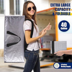 Cosy Family 8 Pack Heavy Duty Extra Large Moving Bags with Backpack Straps - Strong Handles & Zippers, Storage Totes For Space Saving, Fold Flat, Alternative to Moving Box (40 gal, Silver) - Image 7