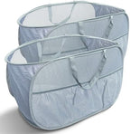 Pop Up Laundry Hamper 2 Pack with Handles & Side Pockets by NairSnow