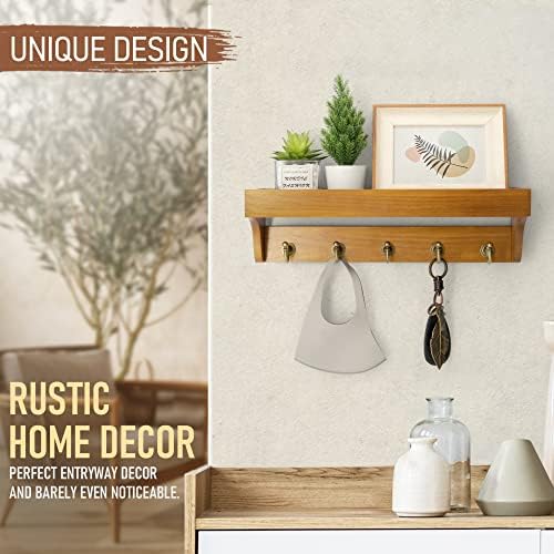 Rebee Vision Key Holder Wall Mount with Shelf for Room Decor, Yellow - Image 3