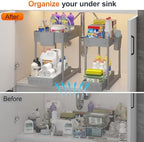 Sevenblue 4-Pack 2-Tier Under Sink Organizer with Pull Out Drawers - Image 4
