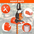 Upgraded Trimmer Rack Wall Mount - 8" Heavy Duty Weed Eater Hanger for Garage Wall, Garden Power Tool Holder Organizer Hooks for Grass Trimmer, Hedge Trimmer, Leaf Blower and Chainsaw, Orange, 3 Pack - Image 5