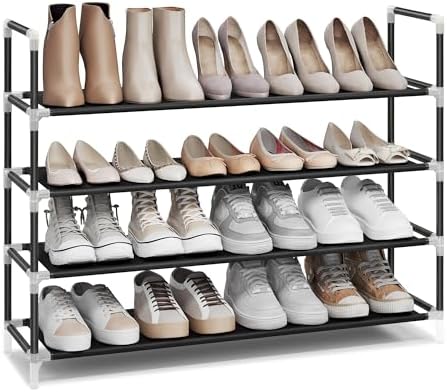 SONGMICS 4-Tier Shoe Rack, Shoe Storage for Hallway Closet by Unknown