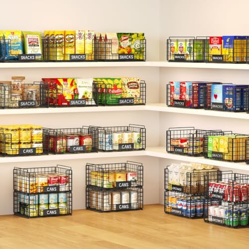 JKsmart 3 Pack XXL Stackable Wire Baskets, Pantry Organizers and Storage - Image 6