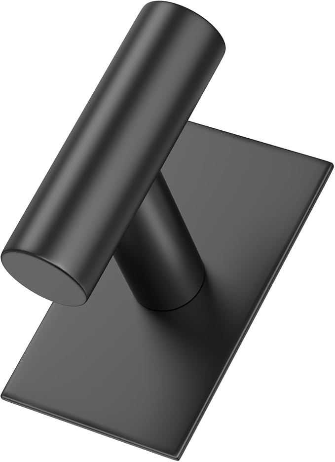 VAEHOLD Wall Towel Hooks, Heavy Duty Sticky Holder Waterproof Towel Hooks for Hanging Coat, Clothes, Closet Hook Wall Mount for Kitchen (Black, 6 Pack) - Image 5