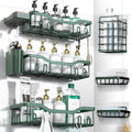 NESOMI Shower Caddy Adhesive Shower Organizer 8-Pack, Rustproof Stainless Steel Bathroom Shelves, Large Capacity No-Drill Rack Storage Accessories with Soap Dish Toothbrush Holder Hooks by OrganizeYourHomeEssentials