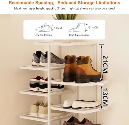 Simcat Shoe Rack Metal Gold Shoe Storage Vertical Shoe Organizer Shoe Stand - Image 3