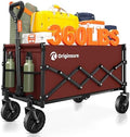Originsure 110L Portable Collapsible Wagon Cart, 360lbs Heavy Duty, Red by Unknown