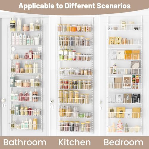 ElegantArray 8-Tier Pantry Door Organizer, White - Image 4