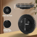 9" Lazy Susan Turntable Organizer for Table Top, Wood Lazy Susan Cabinet - Image 2