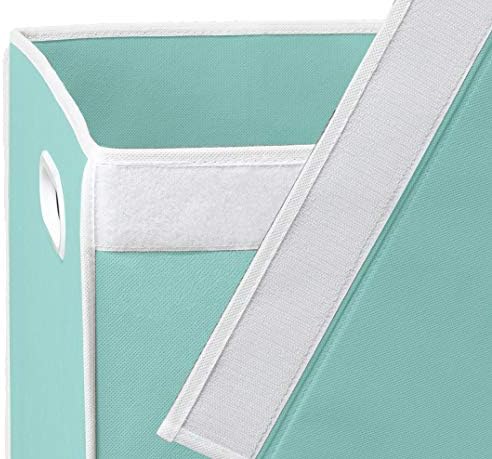 Simple Houseware Foldable Laundry Hamper Basket with Lid, Turquoise - Image 5