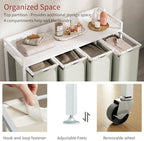 Herture Laundry Hampers with Shelf, Laundry Basket 4 Section, 4 x 15.87 Gal - Image 3
