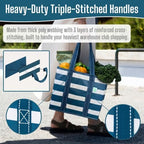 VENO 3 Pack Reusable Grocery Shopping Bags Utility Tote w/Sturdy Handles - Image 3