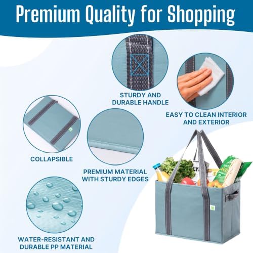 VENO 2 Pack Extra Large Reusable Grocery Shopping Bags Utility Tote - Image 4