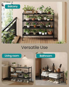 SONGMICS Bamboo Shoe Rack, 3-Tier Stackable Shoe Organizer, for 12-16 Pairs - Image 6