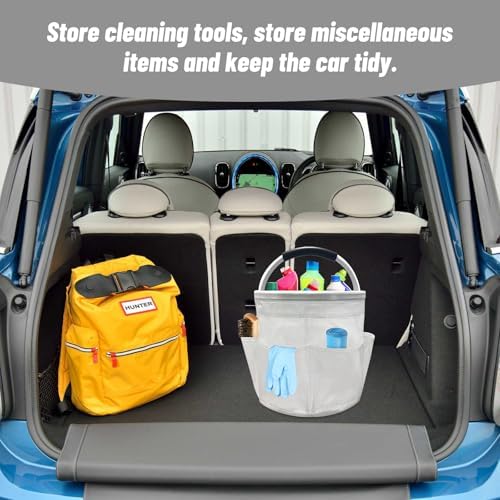 Qivine 17L Cleaning Caddy with Handle, Foldable Cleaning Supplies Organizer - Image 5