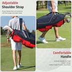 15 Way Golf Cart Bag with Organizer Top, Golf Club Cart Bag for Men - Image 5