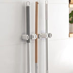 Broom Holder Wall Mount Self Adhesive, No-Drill Mop Grip Single Clip - Image 4