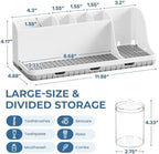 Bathroom Counter Organizers and Storage with 3 PCS Qtip Holder (White) - Image 5