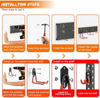 TORACK 24 PCS Garage Storage Hooks with Tracks, Wall Mount Tool Organizer - Image 5
