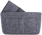 ZTUJO Purse Organizer Insert, Felt Bag Organizer For Handbag Purse Organizer,13 Colors, 6 Size (Slender Large, Grey) - Image 4