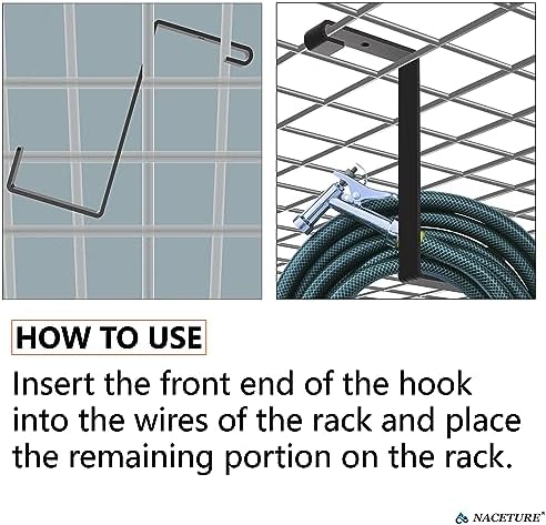 NACETURE Bike Hangers for Garage Ceiling Racks, 4 Pack Storage Hooks - Image 3