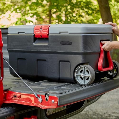 Rubbermaid ActionPacker 35 Gallon, Made in USA, Lockable Plastic Storage Bin with Lid and Wheels- Outdoor, Industrial, Rugged, Camping Gear and Truck Bed Storage - Gray and Black - Image 6