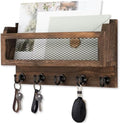 Nekon Mail and Key Holder for Wall Decorative, 11 Inch Mail Holder, Brown by NekonDesign