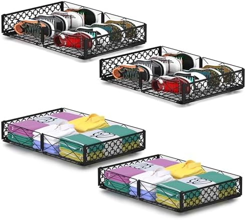 NADAMOO Under Bed Storage with Wheels, Low Profile Rolling Organizer Bins by NADAMOO