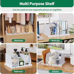 SPACEKEEPER Shelf Divider for Closet,2 Pcs Adjustable Purse Organizer,White - Image 3