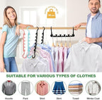 8-Pack Closet Organizers Storage, Sturdy Space-Saving Hangers for Wardrobes | Smart Clothes Hangers For Dorm Room Essentials, College Students Girls, Apartment Wardrobe, Small Closet And Bedroom Storage - Image 3