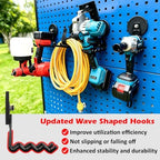 MUTUACTOR Super Power Magnetic Hooks Heavy Duty,2packs Strong Large Magnetic Hooks for Power Tools Organization Heavy Duty Hooks for Cordless Drills Impact Drivers Power Spanners Metal Tool Chest - Image 3