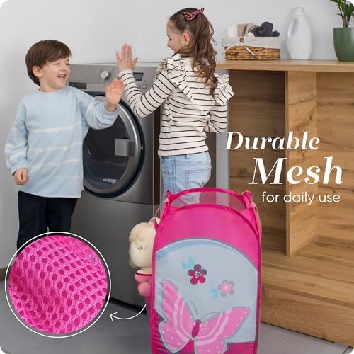 Handy Laundry Collapsible Mesh Pop Up Hamper (Butterfly) - Image 5