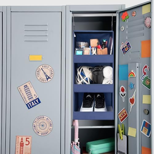GRANNY SAYS 3-Shelf Hanging Closet Organizer, Foldable Storage, Navy | 33 lb Capacity, No-Sag Support, Keeps Clothes Neat, Folds Flat, Fits RV, Dorm & Small Closets, 2 Pack - Image 7