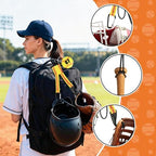 Yellow Softball Dugout Organizer Bat Rack Bag Fence Hook Helmet Holder Glove Clip Backpack Water Bottle Hanger with DIY Name Luggage Tags Softball Team Gift for Girl Gear Travel Accessory - Image 7