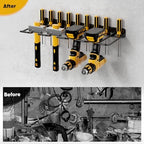 POKIPO Power Tool Organizer, 4 Drill Holder Wall Mount, Heavy Duty Garage Tool Organizer and Storage, Suitable Tool Rack for Tool Room, Workshop, Garage - Image 5